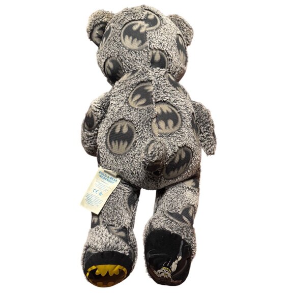 Batman Build-A-Bear Plush Stuffed Gray Black Bat Emblem Design 18" Collectible - Picture 3 of 9